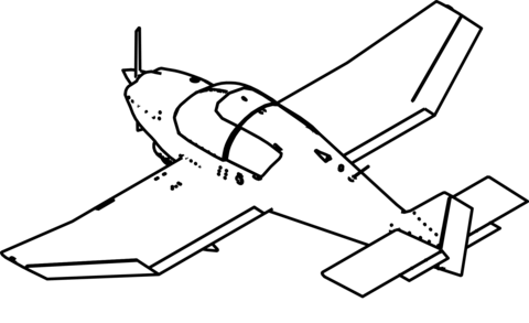 Light Aircraft Coloring Page